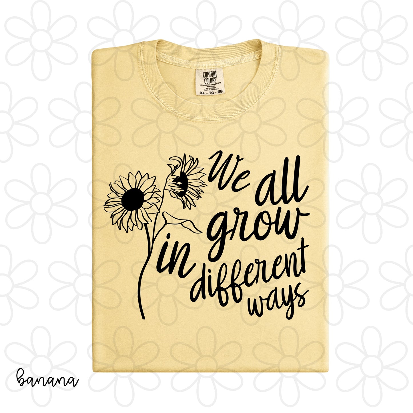 We All Grow In Different Ways Kids Completed Tee