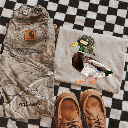 Custom Duck Camo Hat Kids Completed Tee