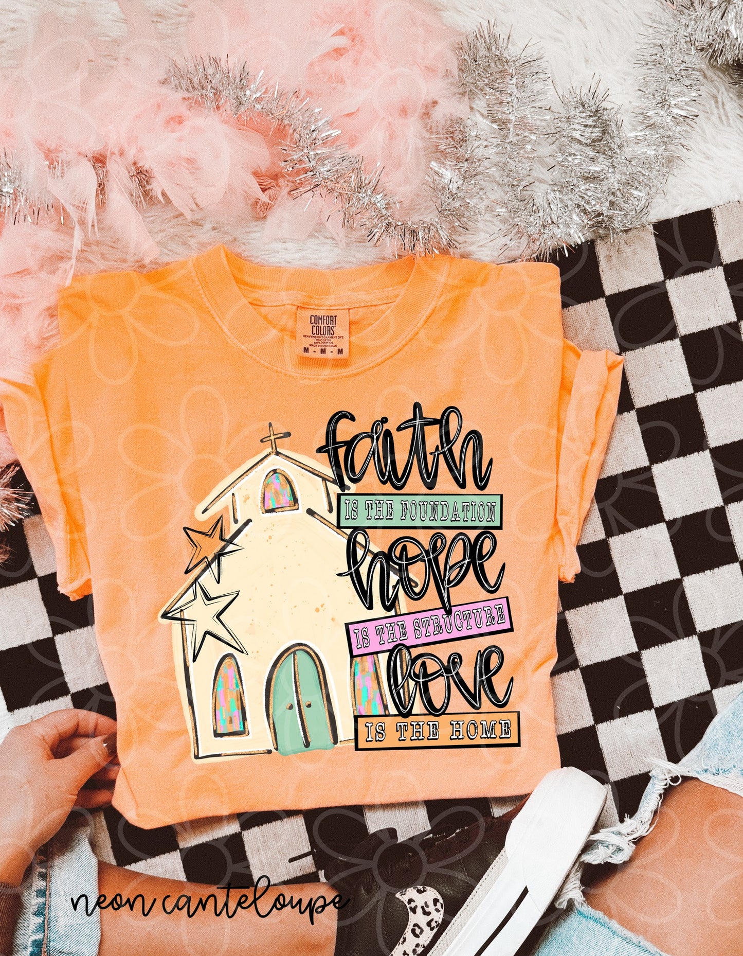 Faith Hope Love Church Completed Tee