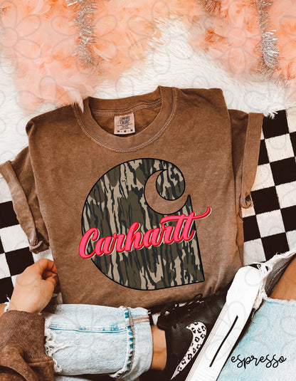 Camo Pink Carhartt Kids Completed Tee