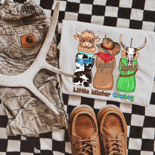 Little Mister Cowboy Kids Completed Tee