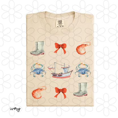 Shrimp And Crab Coquette Completed Tee