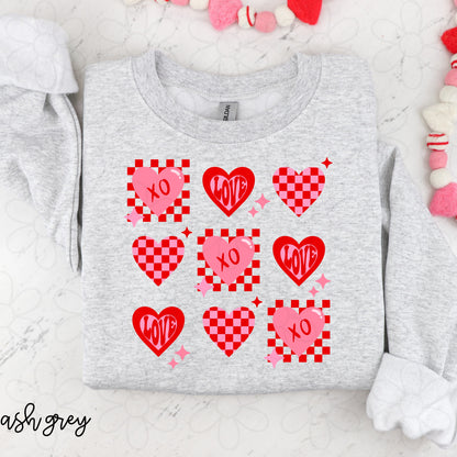 Love XO Checkered Kids Completed Tee