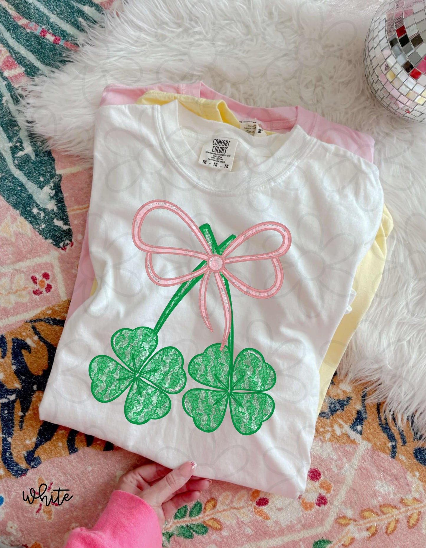 Lace Shamrock Bow DTF Transfer