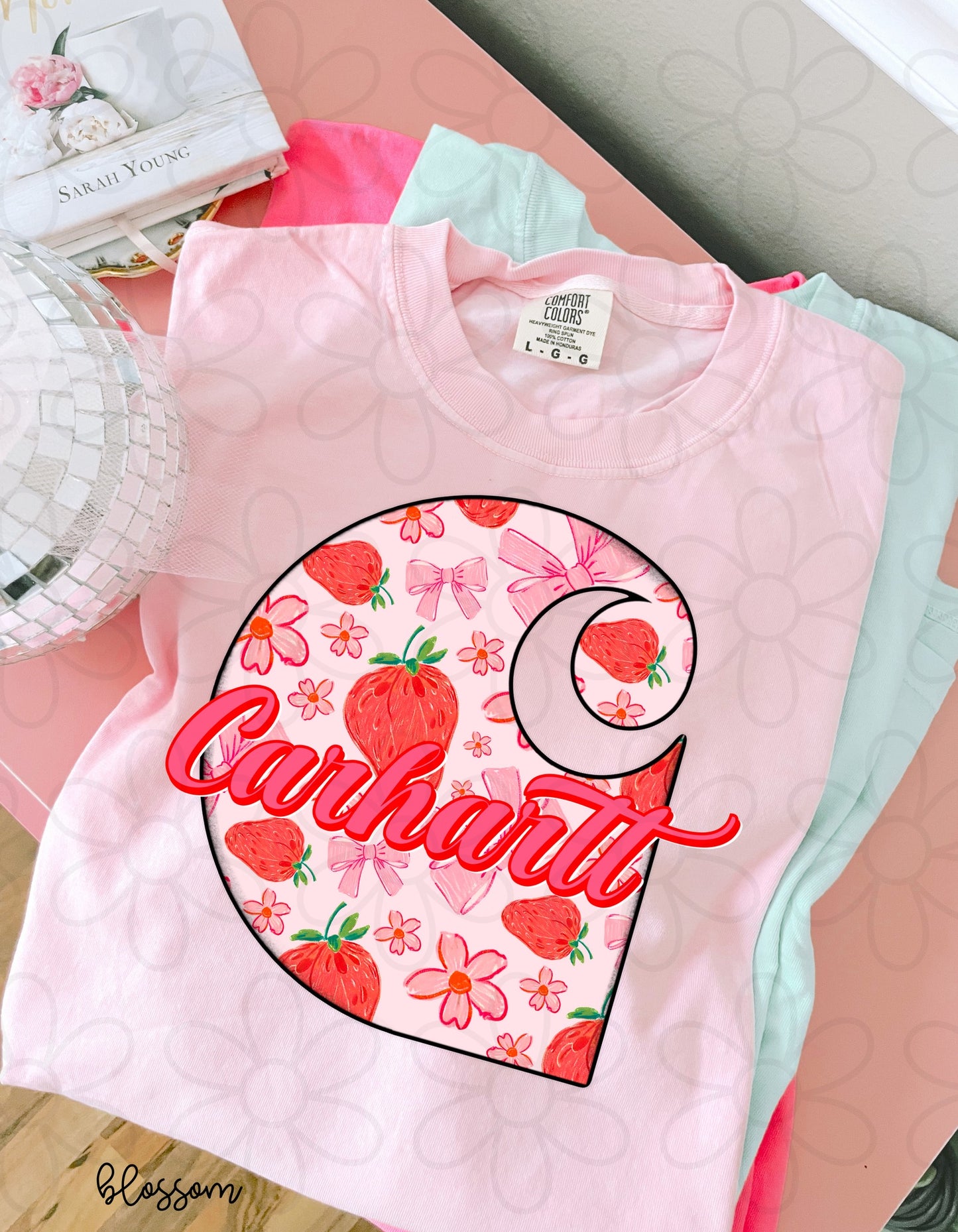 Strawberry Bow Carhartt Kids Completed Tee