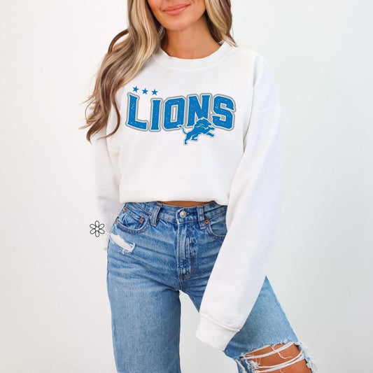 Lions Blue DTF Transfer Only