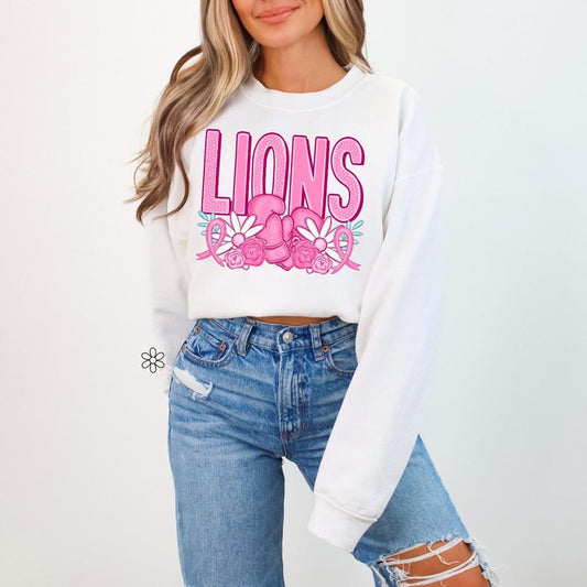 Lions Pink DTF Transfer Only