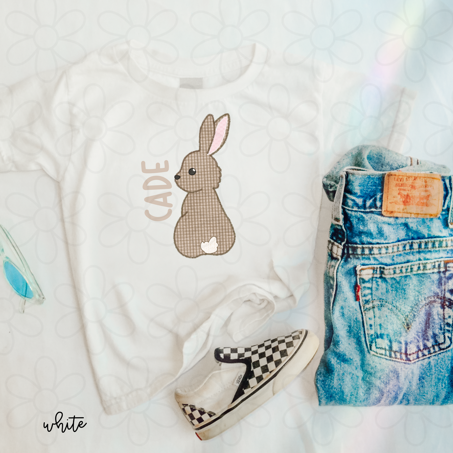 Custom Name Easter Bunny Kids Completed Tee