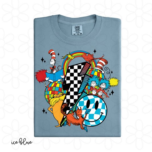 Dr Seuss Collage Kids Completed Tee